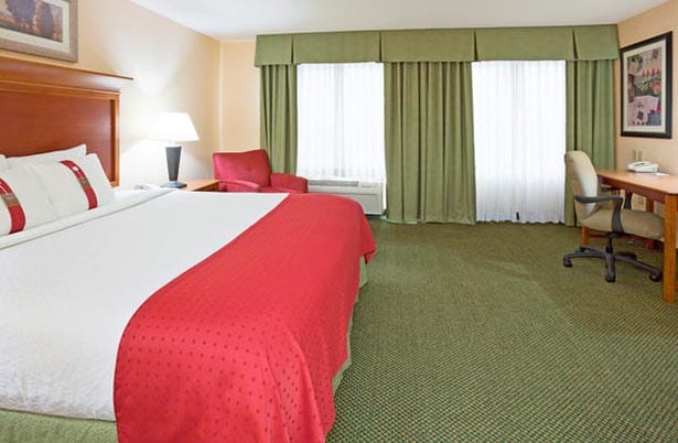 Holiday Inn Elk River suite - king bed.